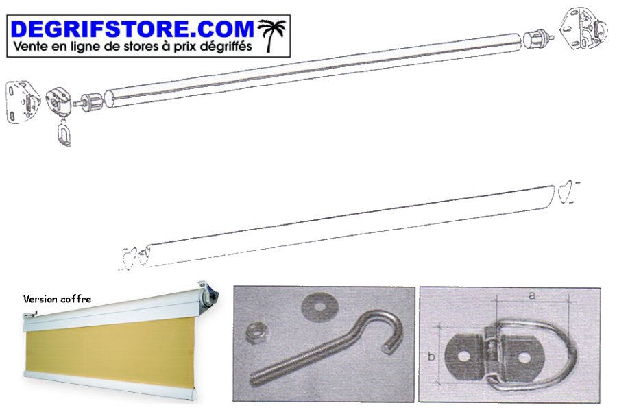 store vertical extérieur sans guide